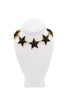 Givenchy Gold Black Textured Star Link Necklace