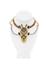 DSquared2 Gold Crystal Gemstone Geometric Avante Garde Pendant Logo Collar Necklace