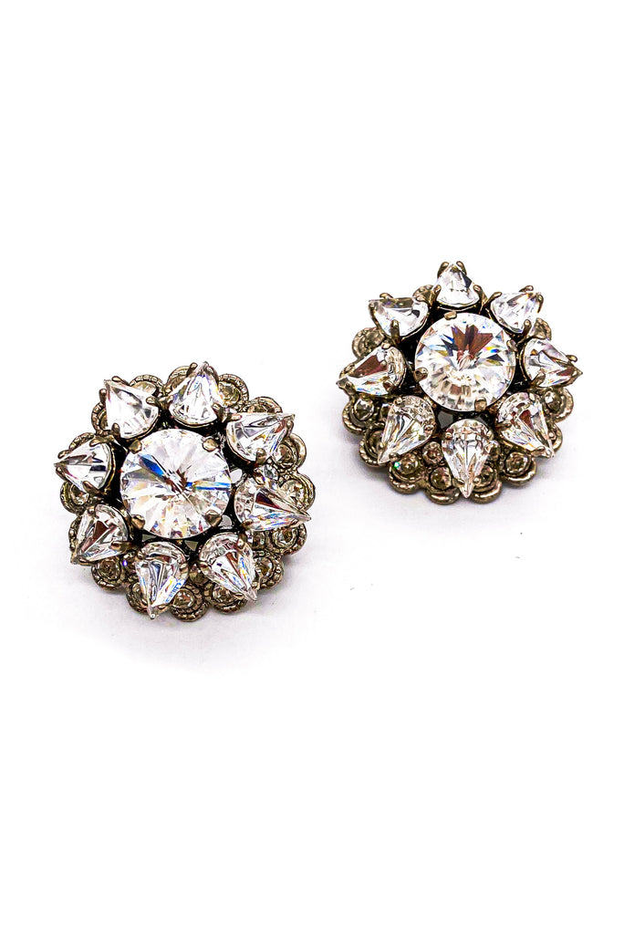 John Galliano Starburst Crystal Brooches Set