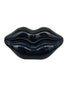 Vintage Black Lucite Sealed Lips Clutch