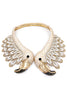 Roberto Cavalli Ivory Enamel, Gold and Crystal Flamingo Statement Neckpiece Resort2013