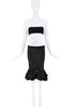 Roberto Cavalli Black Silk Satin Ruffle Mermaid Skirt
