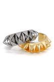 Eddie Borgo Cut-Out Pyramid Smile Cuff Bracelet Pair