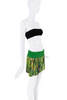 Dolce & Gabbana Green Yellow Sequin Pattern Skirt