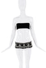 Dolce & Gabbana Black Crsytal Rhinestone Pattern Texture Belt
