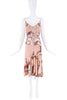Roberto Cavalli Pink Multicolor Floral Bird Print Waist Corset SS2003