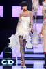 Christian Dior x Galliano Black Sheer Ruffle Strapless Asymmetric Dress Runway SS2004