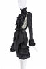 Emilio Pucci Black Lace Ruffle High Neckline Bow Victorian Dress FW2011