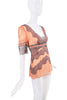 Dolce & Gabbana Pink Purple Lace Sheer Blouse Top
