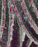 Halston Purple Beaded 1970's Top