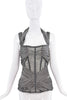 Dolce & Gabbana Grey Draped Sheer Exposed Corset Halter Top