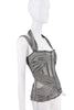 Dolce & Gabbana Grey Draped Sheer Exposed Corset Halter Top