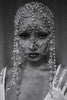 Aniye Records Silver Pearl Rhinestones Rosary Crown Headpiece