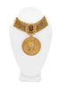 Versace Gold XL Medallion Medusa Logo Chain Mesh Collar Choker Necklace