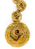 Yves Saint Laurent Gold Medallion Belt with Seashell Detail - BOUTIQUE PURCHASE PRICE