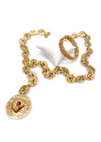 Yves Saint Laurent Gold Medallion Belt with Seashell Detail - BOUTIQUE PURCHASE PRICE