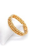 Yves Saint Laurent Gold Basket Weave Bracelet - BOUTIQUE PURCHASE PRICE