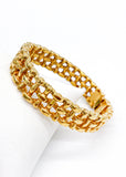 Yves Saint Laurent Gold Basket Weave Bracelet - BOUTIQUE PURCHASE PRICE
