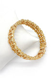 Yves Saint Laurent Gold Basket Weave Bracelet - BOUTIQUE PURCHASE PRICE