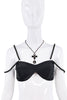 Jean Paul Gautier Black Reverse Cup Beaded Strap Bra Top