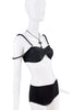 Jean Paul Gautier Black Reverse Cup Beaded Strap Bra Top