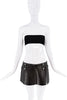 Dolce & Gabbana Black Leather Studded Belt Loop Mini Skirt SS2000