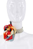 Dolce & Gabbana Red Orange Blue Oversized Flower Crystal Choker Necklace SS2000
