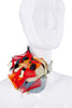 Dolce & Gabbana Red Orange Blue Oversized Flower Crystal Choker Necklace SS2000