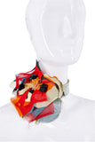 Dolce & Gabbana Red Orange Blue Oversized Flower Crystal Choker Necklace SS2000