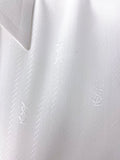 Yves Saint Laurent White YSL Embroidered Logo Button Up Shirt / Textured Black Men's Tie