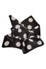 Vintage Black & White Oversized Polka Dot Scarf