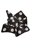 Vintage Black & White Oversized Polka Dot Scarf