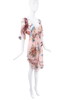 Roberto Cavalli Pink Silk Multicolor Print Slit Sheer Tunic Blouse Top SS2003 Runway