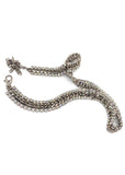 Vintage Silver Chain and Crystal Rhinestone Belt #
