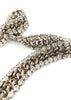 Vintage Silver Chain and Crystal Rhinestone Belt #