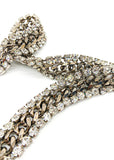 Vintage Silver Chain and Crystal Rhinestone Belt #