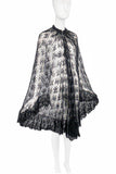 Vintage Black Lace A Line Cape