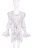 Yves Saint Laurent White "Louis XIV" Ruffle and Lace Blouse