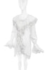 Yves Saint Laurent White "Louis XIV" Ruffle and Lace Blouse