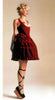 Vivienne Westwood Dark Blue Velvet Corset and Hoop Skirt Set from Autumn/Winter 1987 “Harris Tweed” collection