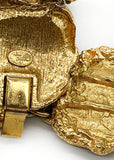 Pauline Trigère Gold Textured Choker with Matching Bracelet - BOUTIQUE PURCHASE PRICE