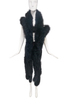 Sonia Rykiel Black Plume Marabou Feather Long Stole