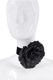Blumarine Black Large Flower Collar Necklace Accessory