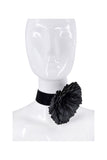 Blumarine Black Large Flower Collar Necklace Accessory