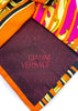 Versace Pink and Orange Classic Baroque Print Men's Tie
