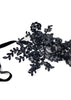 Vintage Floral Black Forest Pattern Lace Ball Mask