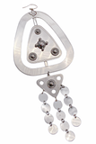Maison Margiela by John Galliano Silver Chrome Industrial Oversized Runway Earrings Fall 2017