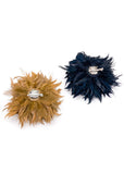 Vintage Feather "Flower" Fascinators / Broach Set