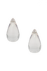 Vintage Clear Lucite Teardrop Stud Earrings