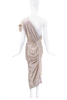 Vivienne Westwood Purple Green Floral Tunic Wrap One Shoulder Gown